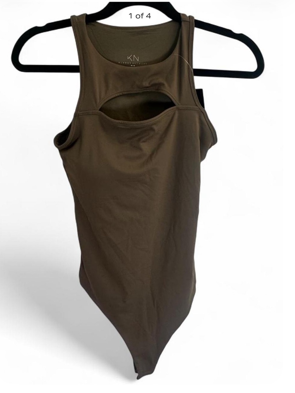 Klassy Network NWT Racerback Cutout Bodysuit olive green size M